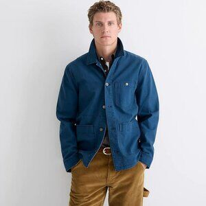 Wallace & Barnes J.Crew Chore Jacket Blue Cotton Utility Workwear S